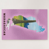 マダガスカル図解入りの、写真付きの旅行ポスター ジグソーパズル (横)