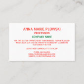 マダガスカル国旗とシール、マダガスカル国旗 名刺 (裏面)