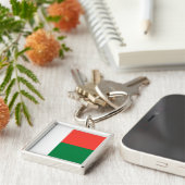 マダガスカル国旗のキーチェーン キーホルダー (側面)