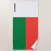 マダガスカル国旗の素晴らしい愛国心 ビーチタオル (正面)