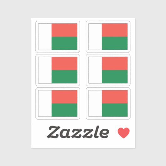 マダガスカル国旗6のコレクションパック シール (シート)