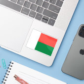 マダガスカル国旗 シール (ノートパソコンとiPhone)