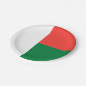 マダガスカル国旗 ペーパープレート (アングル)