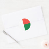 マダガスカル国旗 ラウンドシール (封筒)