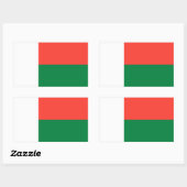 マダガスカル国旗 長方形シール (シート)