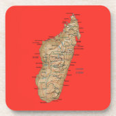 マダガスカル地図コースター コースター (正面)