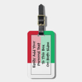 マダガスカル簡単ID個人国旗 ラゲッジタグ (正面縦)