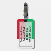 マダガスカル簡単ID個人国旗 ラゲッジタグ (裏面縦)