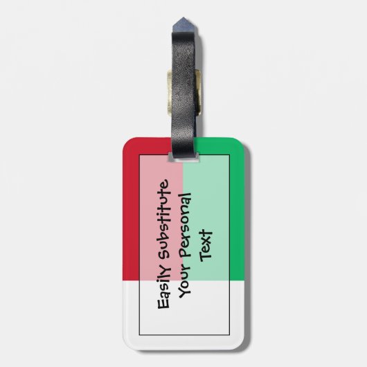 マダガスカル簡単ID個人国旗 ラゲッジタグ (裏面縦)