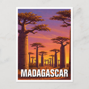 マダガスカル通りバオバブ旅行 ポストカード