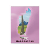 マダガスカル イラスト旅行ポスター ノートパッド (回転)