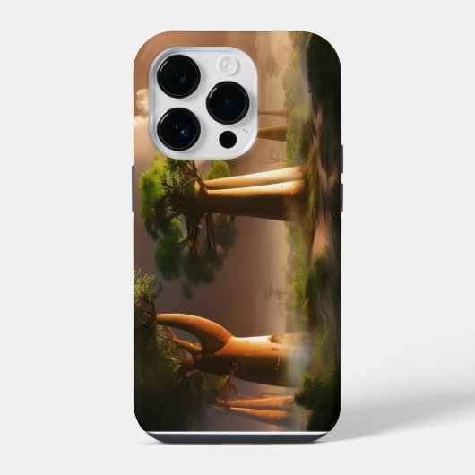 マダガスカル・バオバブの森の幻想 iPhoneケース (裏面)