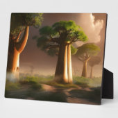 マダガスカル バオバブの森 ファンタジー テーブルトップ フォトプラーク (側面)