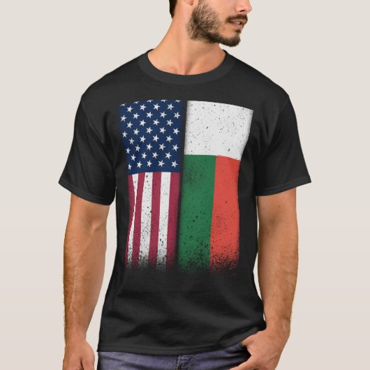 マダガスカル・マダガスカルアメリカ誇りを持った国旗USA Tシャツ (正面)