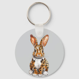 マダニユニークキヒョウのウサギ キーホルダー