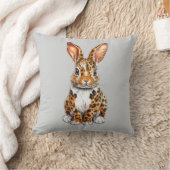 マダニユニークキヒョウのウサギ クッション (ブランケット)