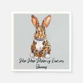 マダニユニークキヒョウのウサギ スタンダードカクテルナプキン
