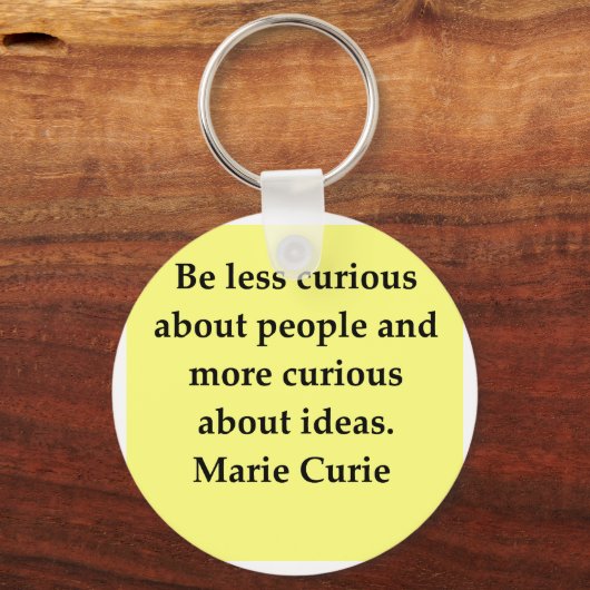 マダムキュリー引用文 キーホルダー (正面)