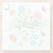 マダムコートレポーター春フローラコースター ガラスコースター (裏面)