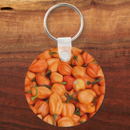 マダムジャネットピーパーズ油絵を描効果 キーホルダー (正面)