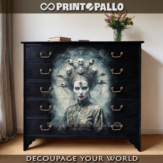 マダムスカル、ゴシック様式のボーンズ女王 薄葉紙