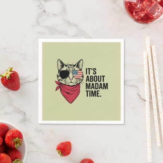 マダムタイムプレジデント2024カマラハリスDNCラリー スタンダードカクテルナプキン (インサイチュ)