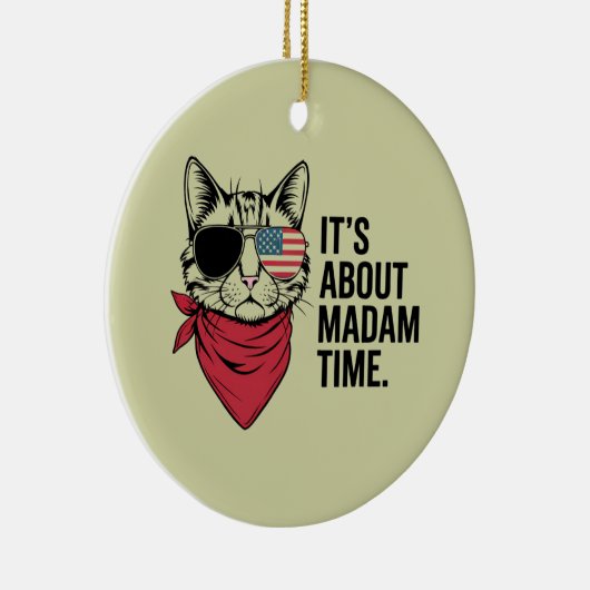 マダムタイムプレジデント2024カマラハリスDNCラリー セラミックオーナメント (右)