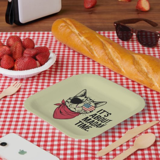 マダムタイムプレジデント2024カマラハリスDNCラリー ペーパープレート (ピクニック)