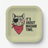 マダムタイムプレジデント2024カマラハリスDNCラリー ペーパープレート (正面)