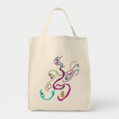 マダムバタフライグラフィックイラストレーションラージトートB トートバッグ (正面)