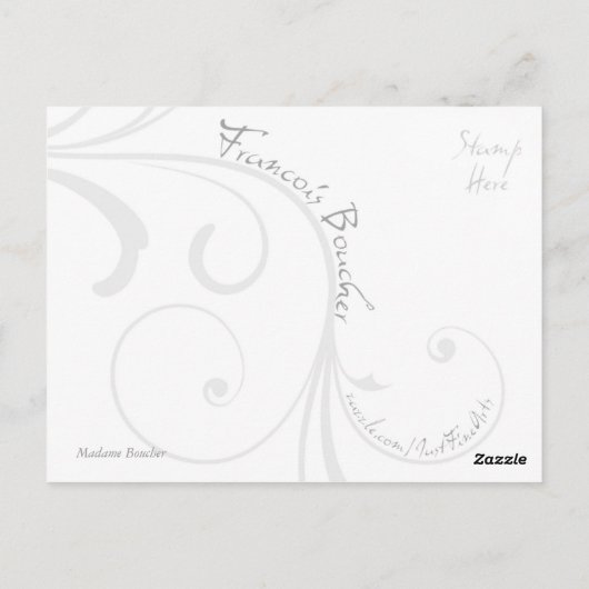 マダムブーチャーバイフランソワブーシェ ポストカード (裏面)