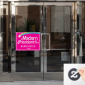 マダムプレシデンウィンドウラックスステッカーKamala Harris ウィンドウサイン (オフィスドア)