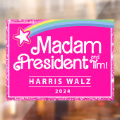 マダムプレシデンウィンドウラックスステッカーKamala Harris ウィンドウサイン (シート2)