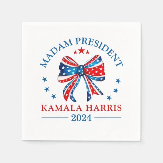 マダムプレジデントKamala Harris スタンダードカクテルナプキン (正面)