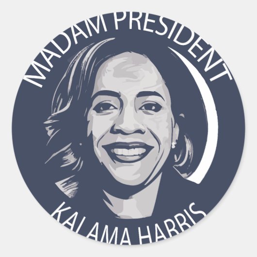 マダムプレジデントKamala Harris ラウンドシール (正面)