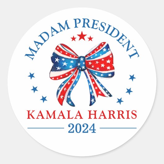 マダムプレジデントKamala Harris ラウンドシール (正面)