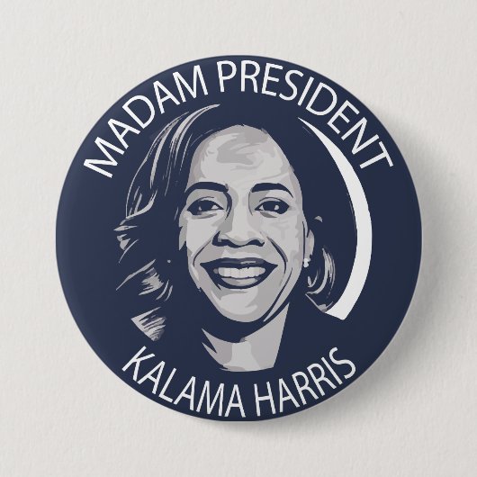 マダムプレジデントKamala Harris 缶バッジ (正面)