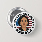 マダムプレジデントKamala Harris 缶バッジ (正面&裏面)