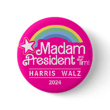 マダムプレジデントPink Kamala Harris 2024ボタン