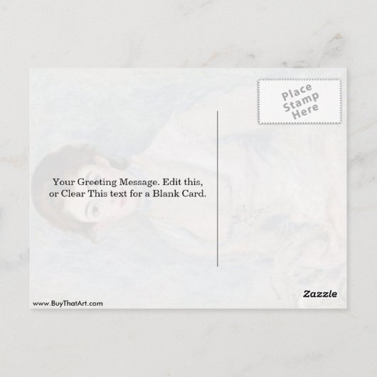 マダムヘンリオットポートレートバイピエールオーギュストルノアール ポストカード (裏面)