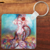 マダムポンパドールエレガント美しいファッション キーホルダー (裏面)