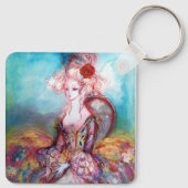 マダムポンパドールエレガント美しいファッション キーホルダー (裏面)