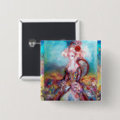 マダムポンパドールエレガント美しいファッション 缶バッジ (正面&裏面)