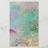 マダムポンパドール美しいファッションピンクブルー 便箋 (裏面)