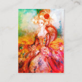 マダムポンパドール美しいファッションヘア金ゴールドイエロー 名刺 (裏面)