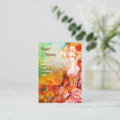 マダムポンパドール美しいファッションヘア金ゴールドイエロー 名刺 (スタンド正面)