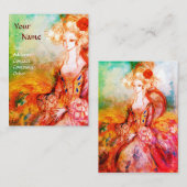 マダムポンパドール美しいファッションヘア金ゴールドイエロー 名刺 (正面/裏面)