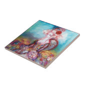 マダムポンパドール金ゴールドブルーピンクセラミックタイル タイル (側面)