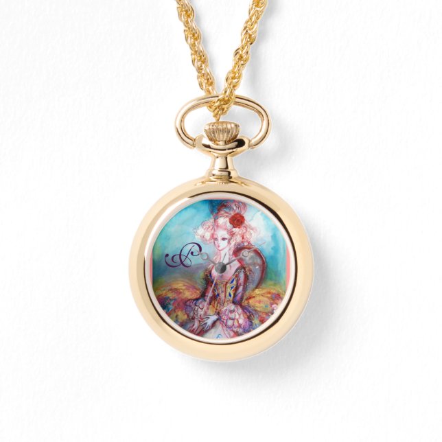 マダムポンパドール，エレガント美しいファッションモノグラム 腕時計 (正面)