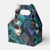 マダムマスカレードティール（緑がかった色）ゲーブル フェイバーボックス (裏面サイド)